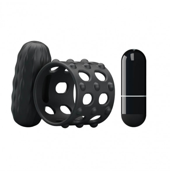 PRETTY LOVE - Male Vibrating Cock Ring (Black)